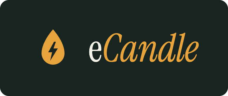 eCandle lockup — dark background