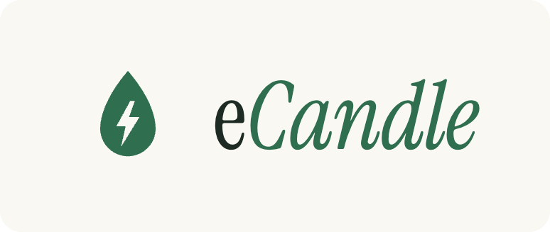 eCandle lockup — light background